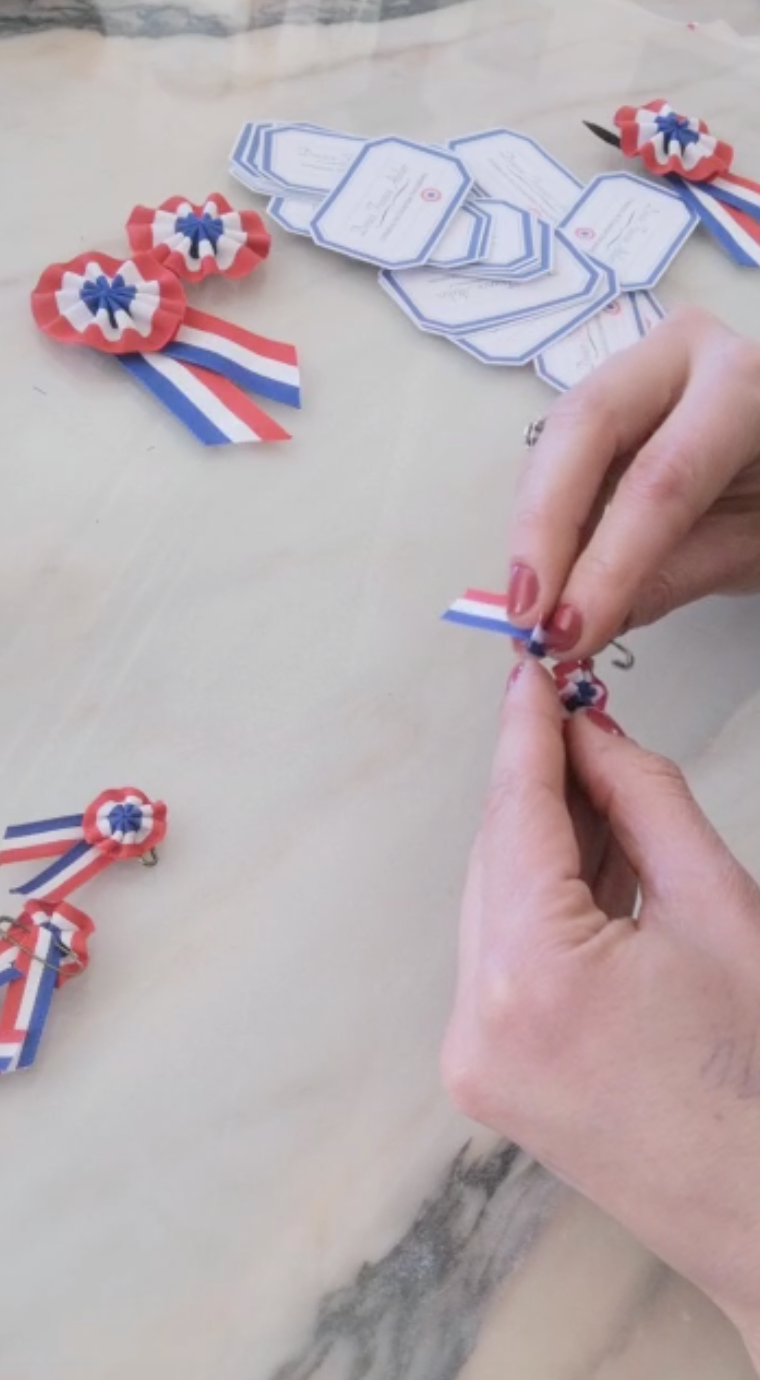 Bracelet Cocarde tricolore de la Révolution Française - Made in FRANCE 🇫🇷