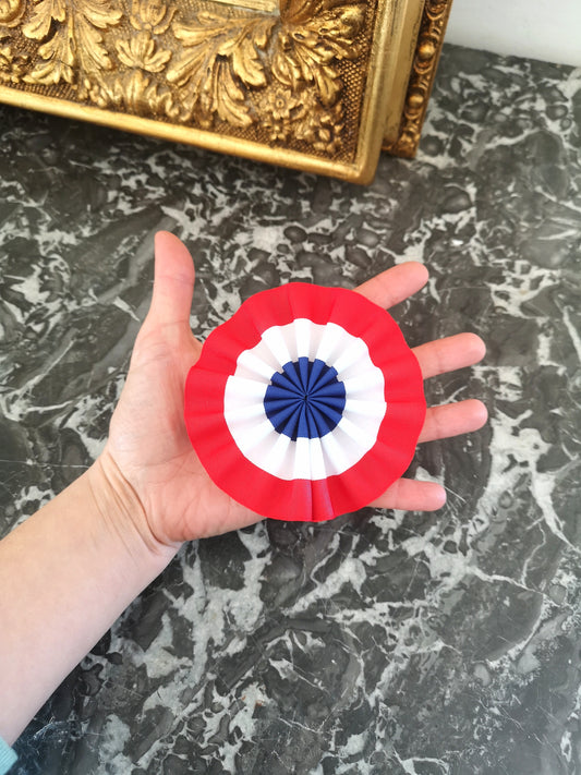 Cocarde Tricolore de Révolution Française  🇫🇷 (XL: 10cm / 3,94in) Made in FRANCE