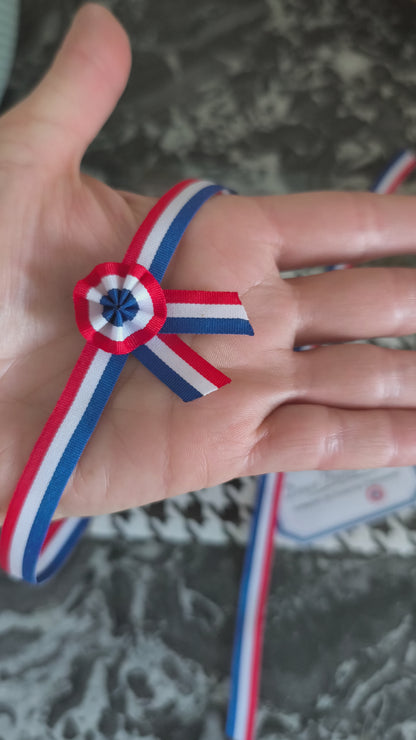 Bracelet Cocarde tricolore de la Révolution Française - Made in FRANCE 🇫🇷